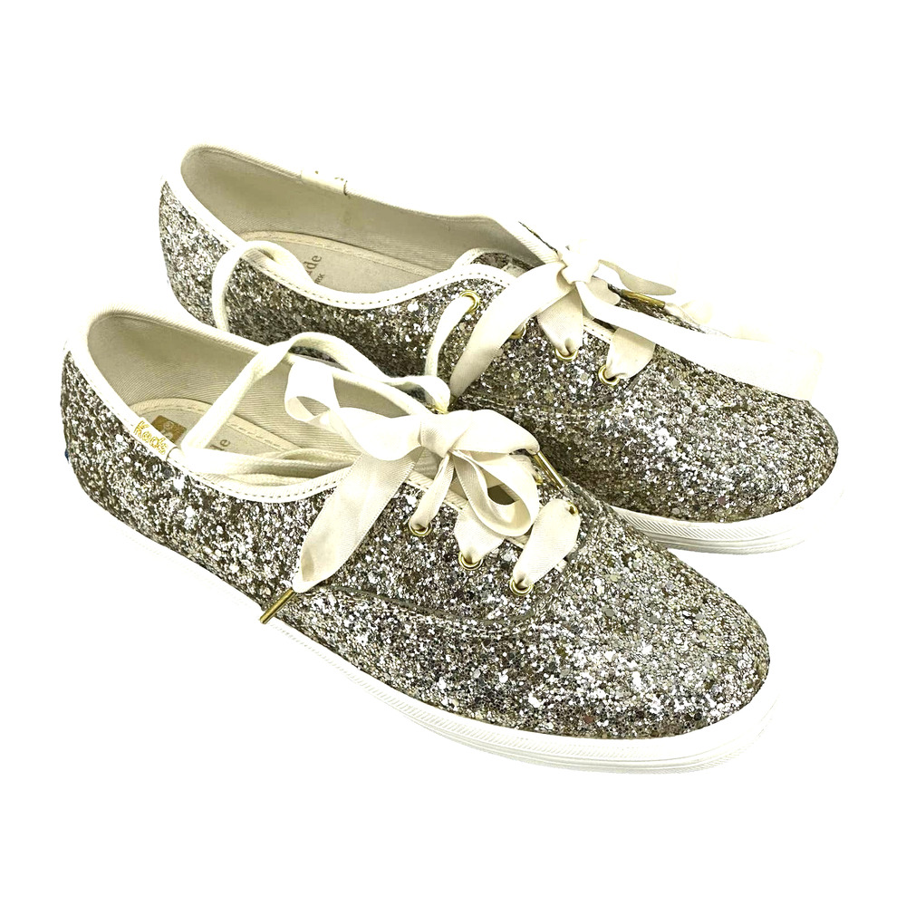 Keds X Kate Spade New York Glitter Sneakers Stylish Comfy Glam Chic Size 8 - Picture 3 of 10